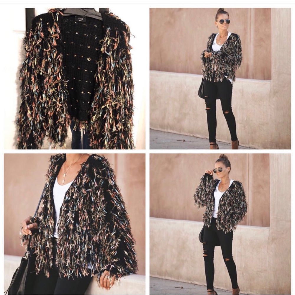 VICI fringe cardigan